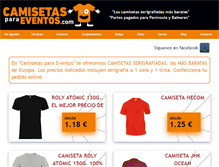 Tablet Screenshot of camisetasparaeventos.com